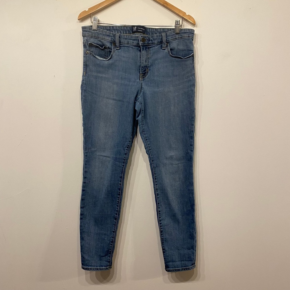 Gap Denim Legging Jeans Womens 14/32 Regular Medium Wash Blue Skinny Mid Rise